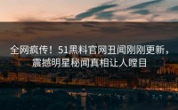 全网疯传！51黑料官网丑闻刚刚更新，震撼明星秘闻真相让人瞠目